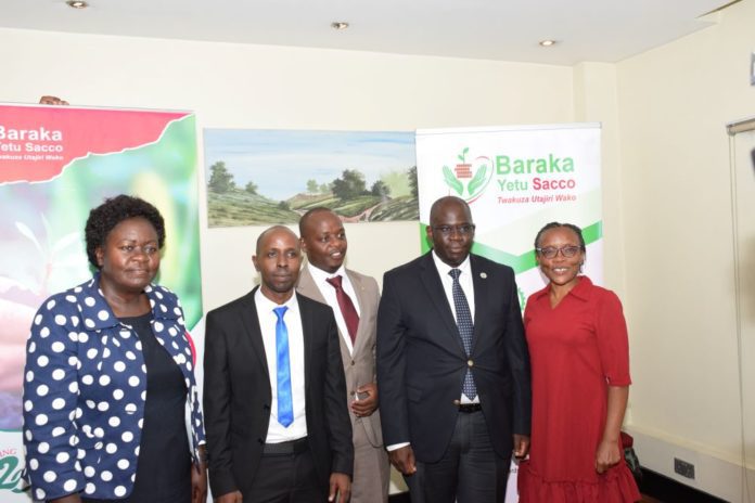 Ms Dolpine Aremo, Nairobi Cooperative Director, Mr. Isaack Gitonga, Baraka Yetu Sacco Chairman, Mr Godfrey Akumali, Mr Thomas Osoro, CEO, Nairobi Chief Officer Trade and Cooperatives and Ms Catherine Nyaboke, Vice-chairperson.